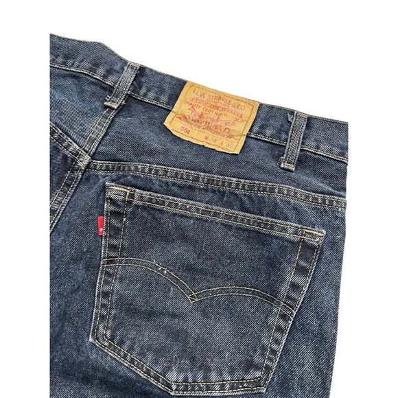 Levi’s 501 Jeans 38 Made in USA Button Fly Dark Wash 80s Actual Sz 35x29.5 - Picture 11 of 13